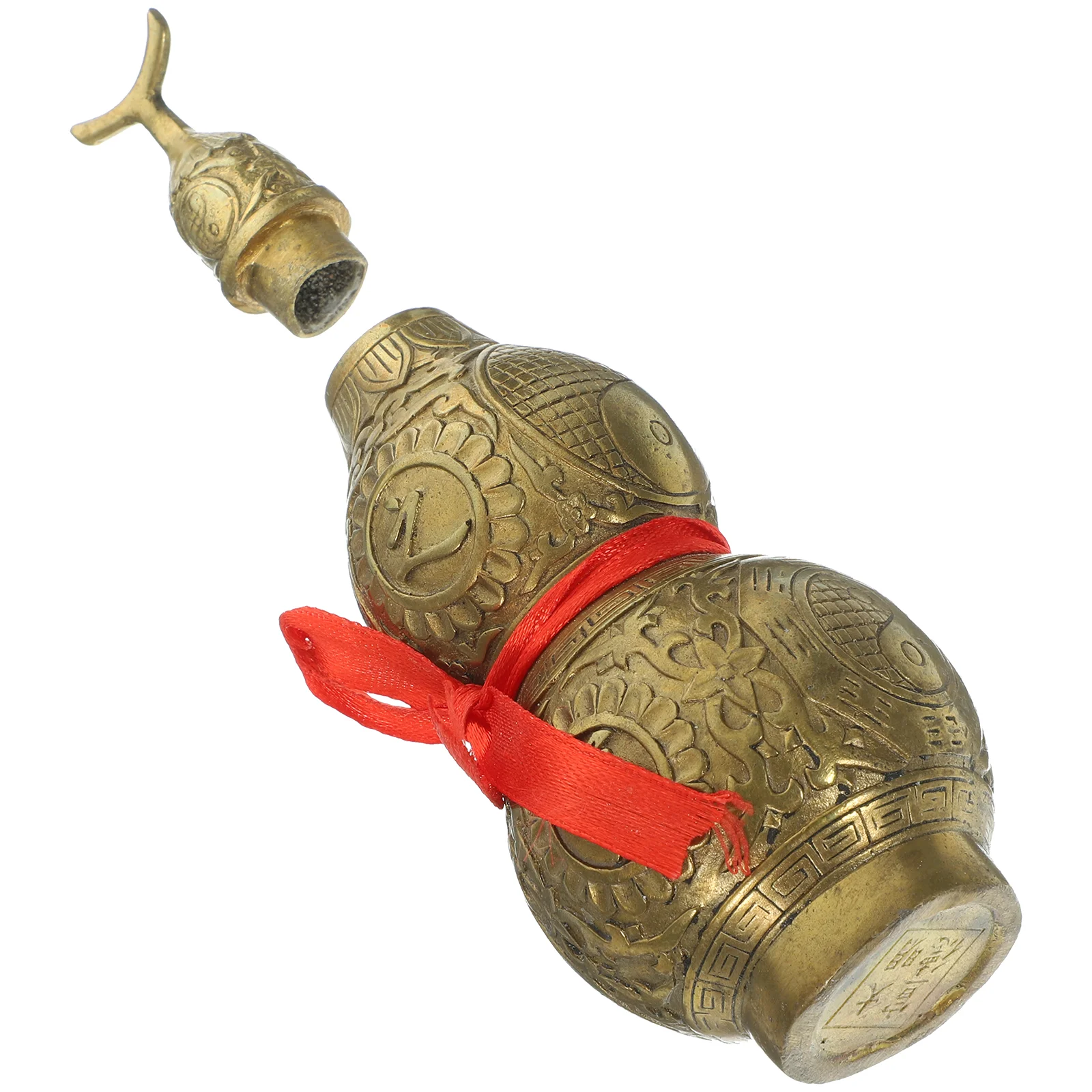 Gossip Feng Shui Gourd Craft Simulation Desktop Car Decoration Wu Lou Ornament Copper Calabash Adornment Office Twisted Caps