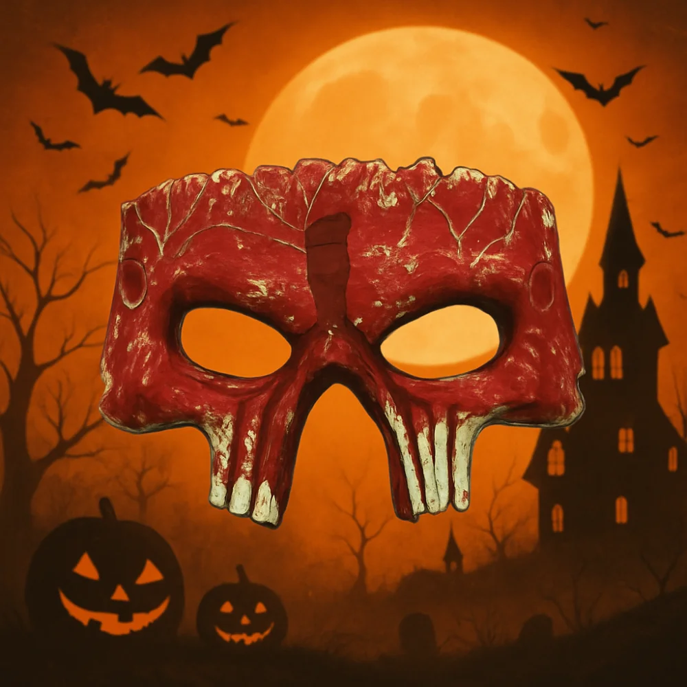 

Funny Half Face Halloween Mask Party Props PU Foaming Halloween Skull Mask Cosplay Supplies Skeleton Mask Costume Props