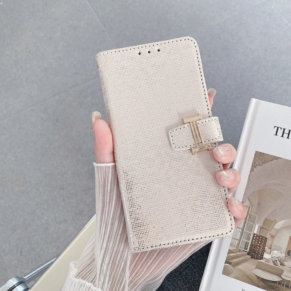 

Crossbody Wallet Case for Samsung Galaxy M80S M62 M60S M55 M54 M53 M52 M51 M40 M35 M34 M33 M32 Leather Metal Strap 3 Cards Cover