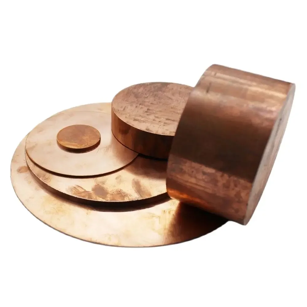 T2 แผ่นทองแดงบริสุทธิ์รอบแผ่นวงกลมแผ่น 10 มม.20 มม.30 มม.40 มม.50 มม.60 มม.80 มม.90 มม.100 มม.150 มม.200 มม.