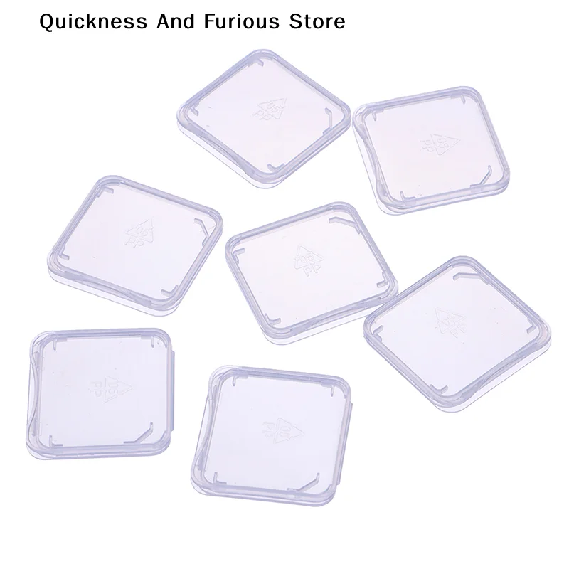 【TO】10pcs/lot Transparent for SD Memory Card Case Holder Box Storage Boxes Memory Card Clear Plastic Case Holder Protector