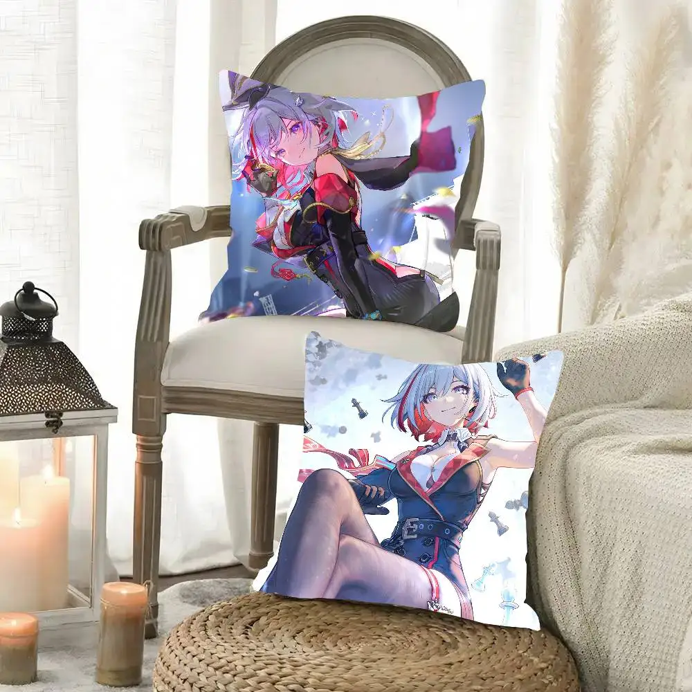 Topaz Animated Game Honkai Star Rail Pillow Case Fashion Square Pillowcase Bedroom Sofa Room Ins Decoration Leisure