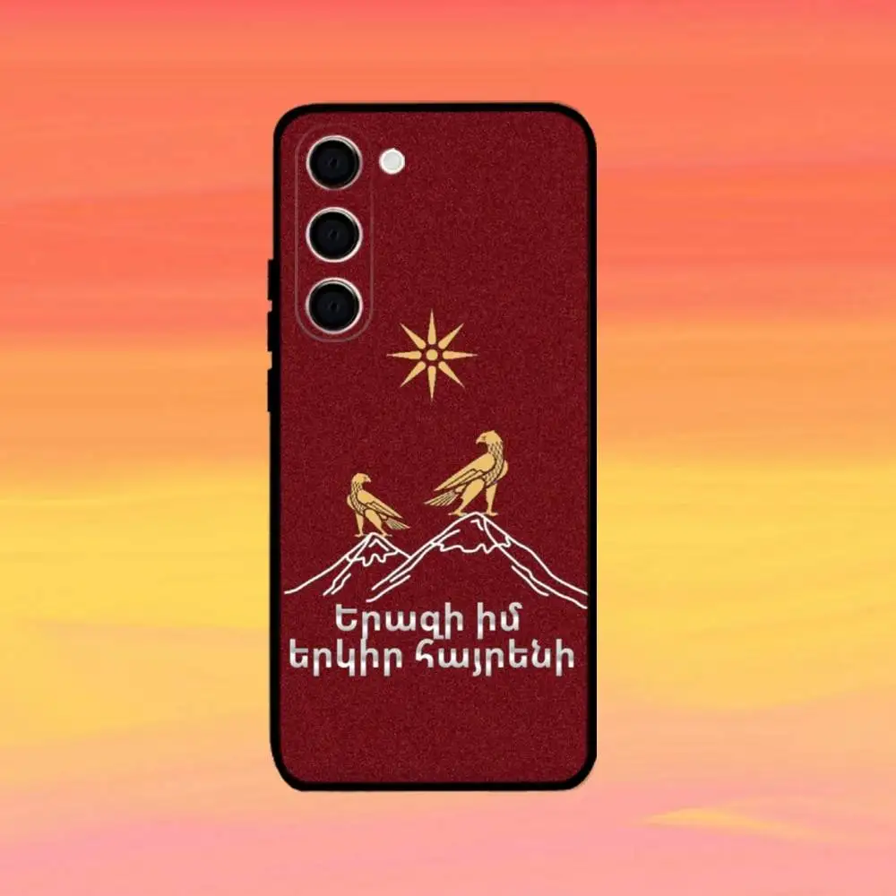 De A-Armenia Vlag Paspoort ART Telefoon Case Voor Samsung Galaxy A73,A72,A71,A70,A53,A52,A51,Anderen Zachte Zwarte Cover