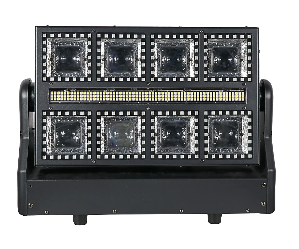 260W LED Beam Spotlight with Strobe Auxiliary Light Flash RGBW 8x15W Matrix Swing DMX512 Control for Stage Disco Party DJ Show