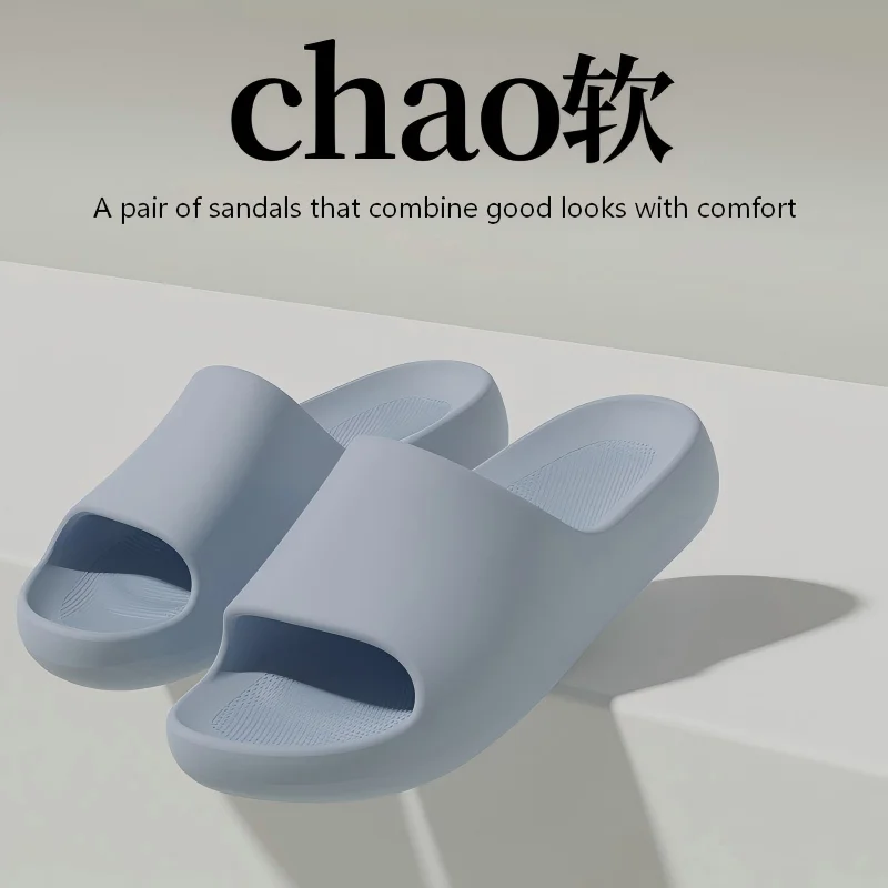 SHAJI Unisex Couple Summer Thick Platform Cloud Pillow Slides, Non Slip Lightweight Stylish Shower Slippers for Bathroom Home