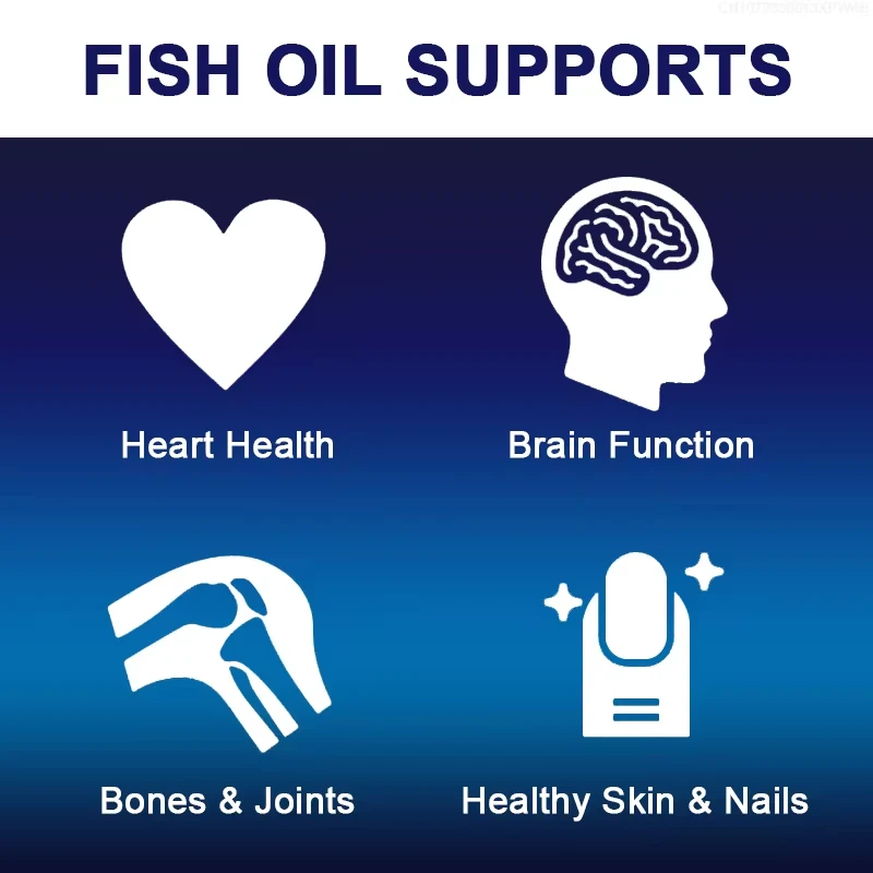 Buy 2 Get 2 Free! High Potency Omega 3 Fish Oil 3600mg Capsules, 2160mg Omega-3 for Heart, Brain & Joint Support, Non-GMO