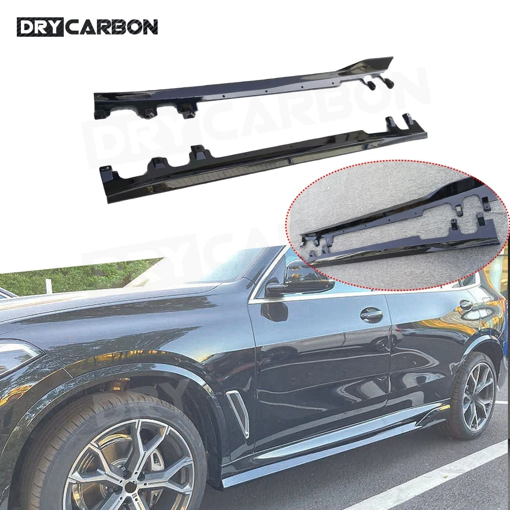 

Carbon Fiber Side Skirts Aprons Rocker Panel Lip Splitter Spoiler Car Body Kits Accessories for BMW X5 G05 2019-2023