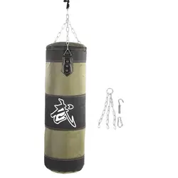 Empty Boxing Sand Bag 60-120cm Hanging Kick Training Sandbag with Gloves and Wrist Guard