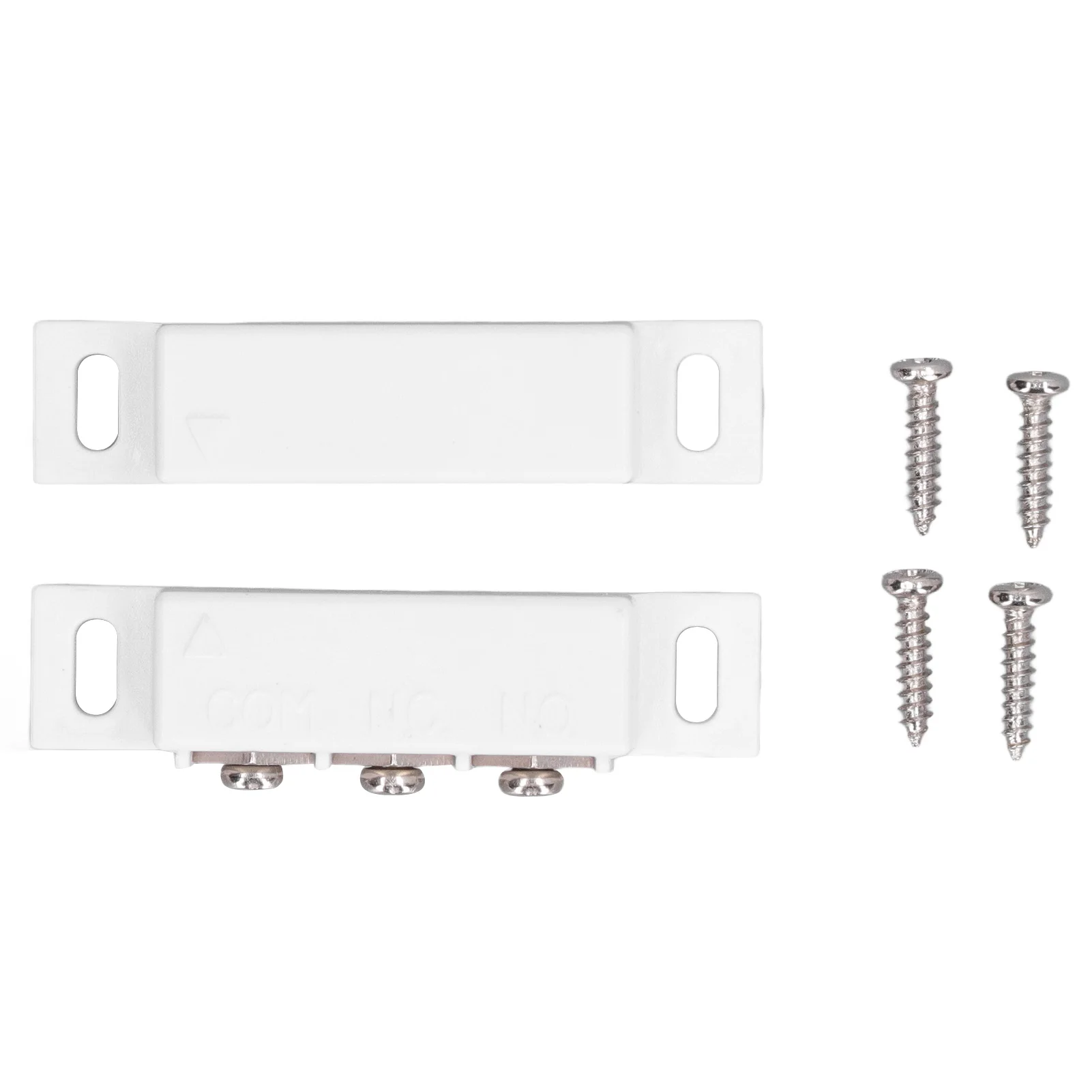 High Sensitivity Stable 2pcs Magnetic Reed Door Switch Normally Open Closed Magnetic Contact Switch for Door Wall Security Alarm
