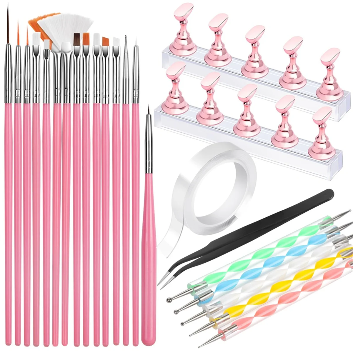 ABXK Nail Art Tools, Nail Brush,Nail Art Brushes,Nail Stand, Nail Holder for Painting Nails, Nail Tools, Nail Design Tools