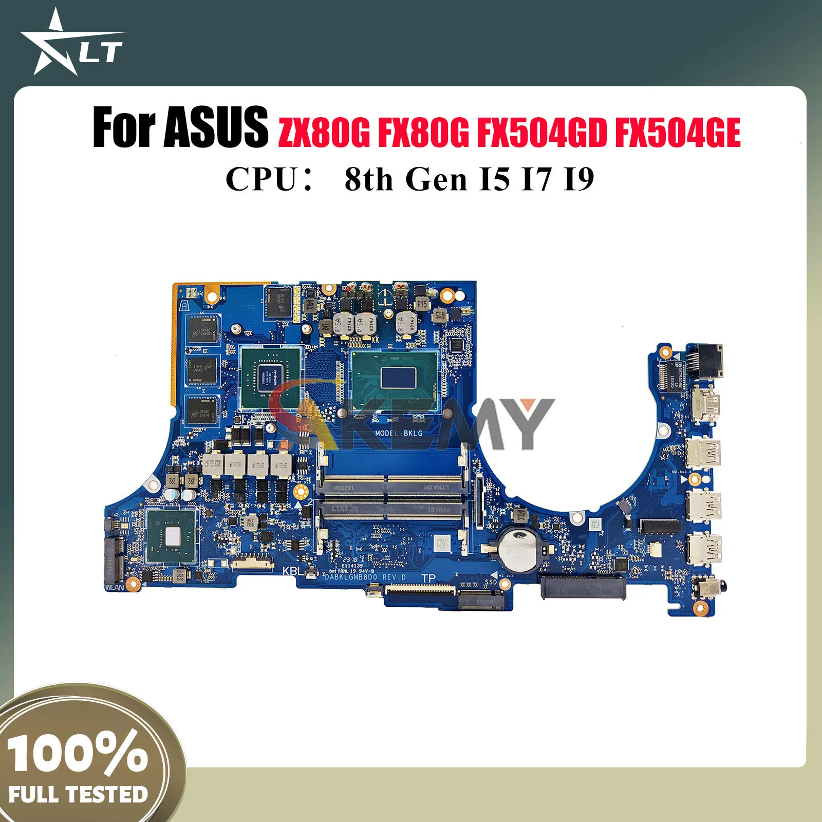 

FX504GD Материнская плата для ноутбука ASUS TUF Gaming ZX80G FX504GE FX504GD FX80G FX504G Материнская плата с процессором I5 I7 I9 100% тестирование OK stk