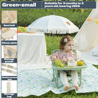 Folding Baby Dining Chair With Parasol Tray For Camping Baby Booster Chair Portable Beach Picnic Feeding Chair For Camping Baby