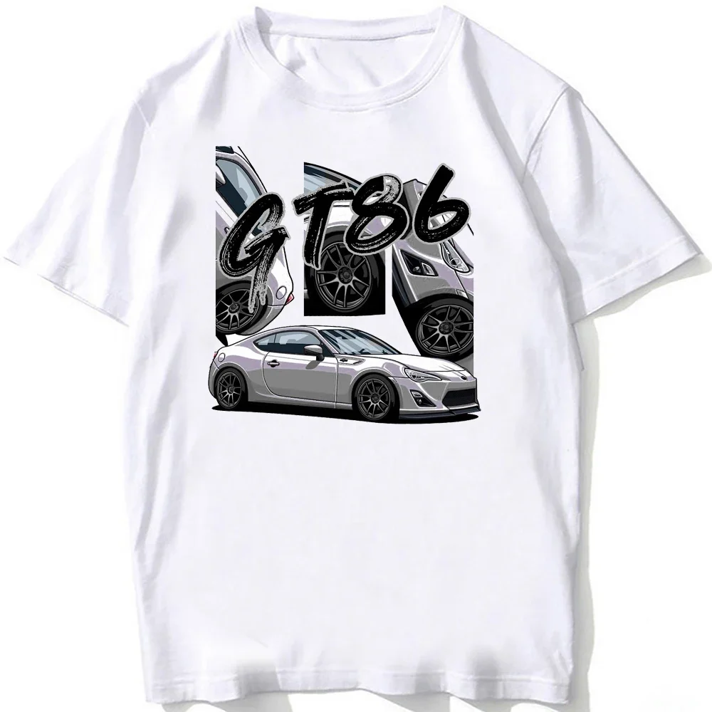 JDM GT86 FRS Hachiroku Design T-Shirt Summer Men Short Sleeve Legend Car Sport T Shirt Hip Hop Boy Casual Tops Man White Tees