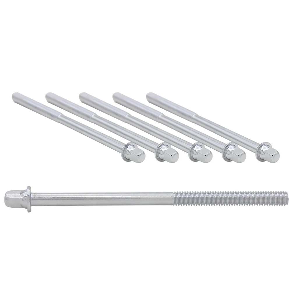 

6pcs Drum Lug Screws 11cm Electroplated Iron for Jazz Drum Set Hardware Tension Rods Snare Percussion Accessories