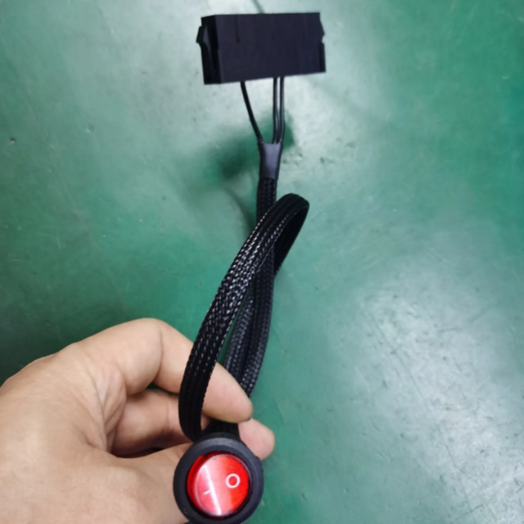 Leading-3X 24-Pin Female ATX PSU PC Power Supply Starter Tester Start Up Jumper Ridge Cable With ON/OFF Switch,50Cm
