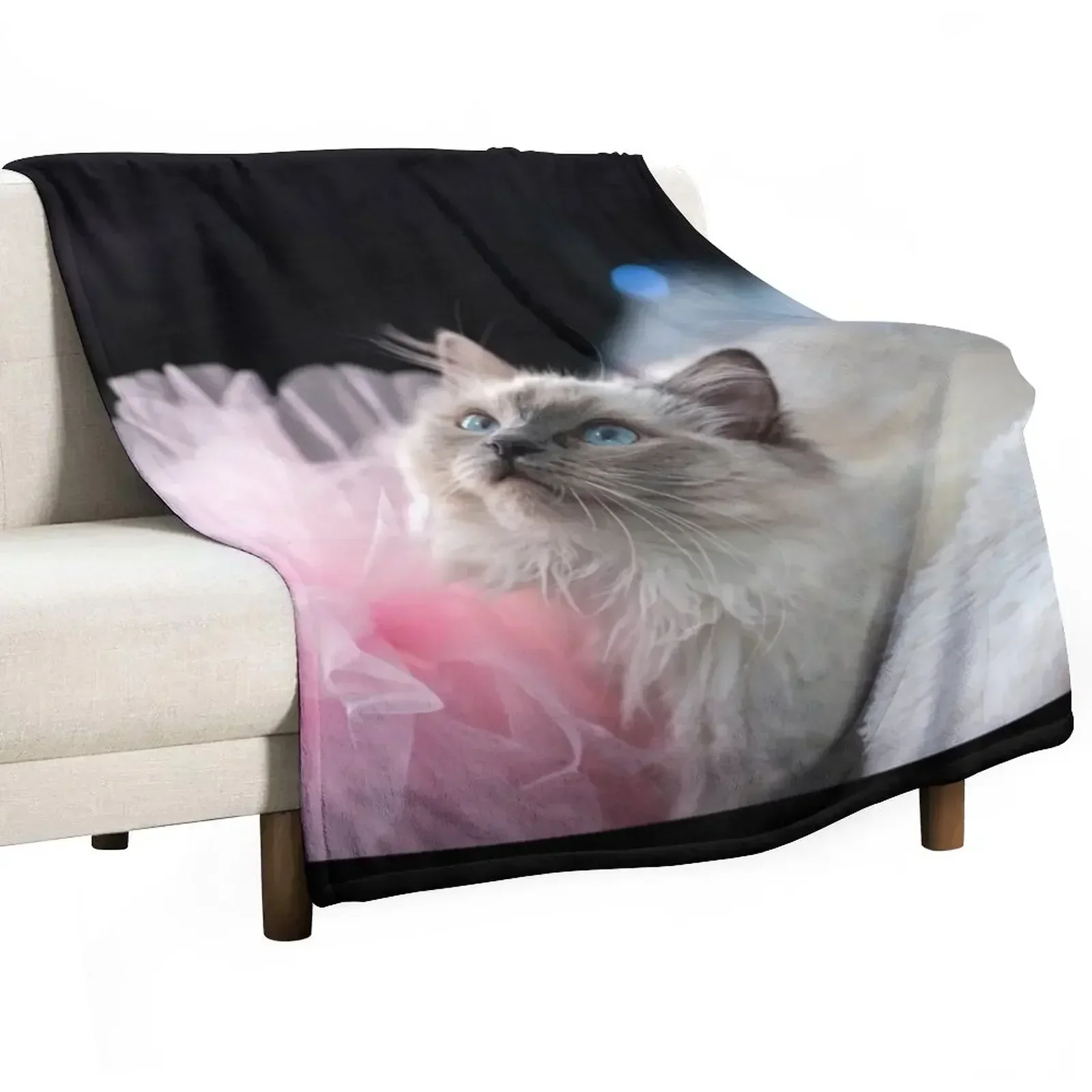 

Sweetie the Birman kitten Throw Blanket Ultra Plush Cozy Blanket for Napping Sleeping