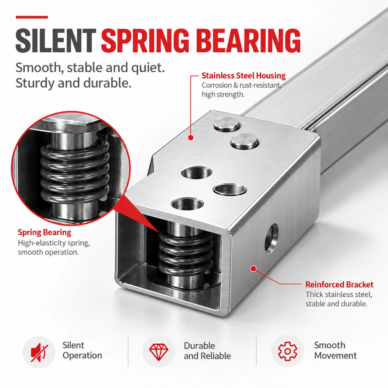 Adjustable Auto Close Door Closure Without Holes Aluminum Alloy Automatic Spring Soft Heavy Duty WF Closer Fire-proof Hardware