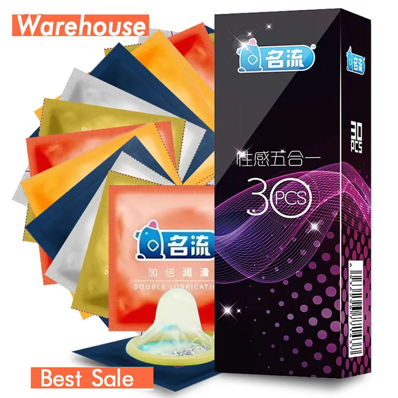 Warehouse Shipped Condoms 30pcs Intimate Good Sex Products Combining Particles and Threads for Long-lasting Pleasure