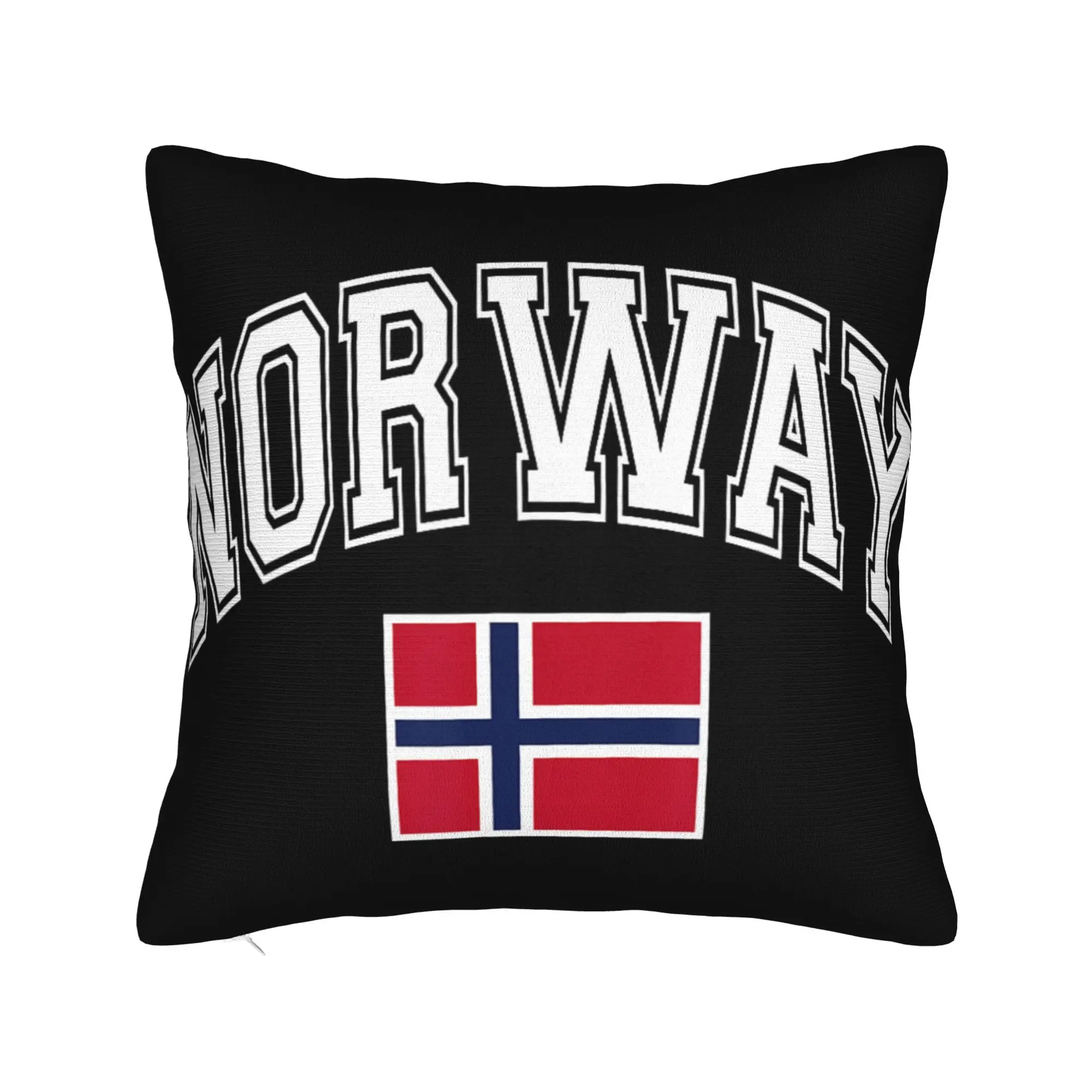 Norway Norge Norwegian Flag Pillow Case  Soft Pillow Cover For Living Room Bed Chair Funny Cushion Cover