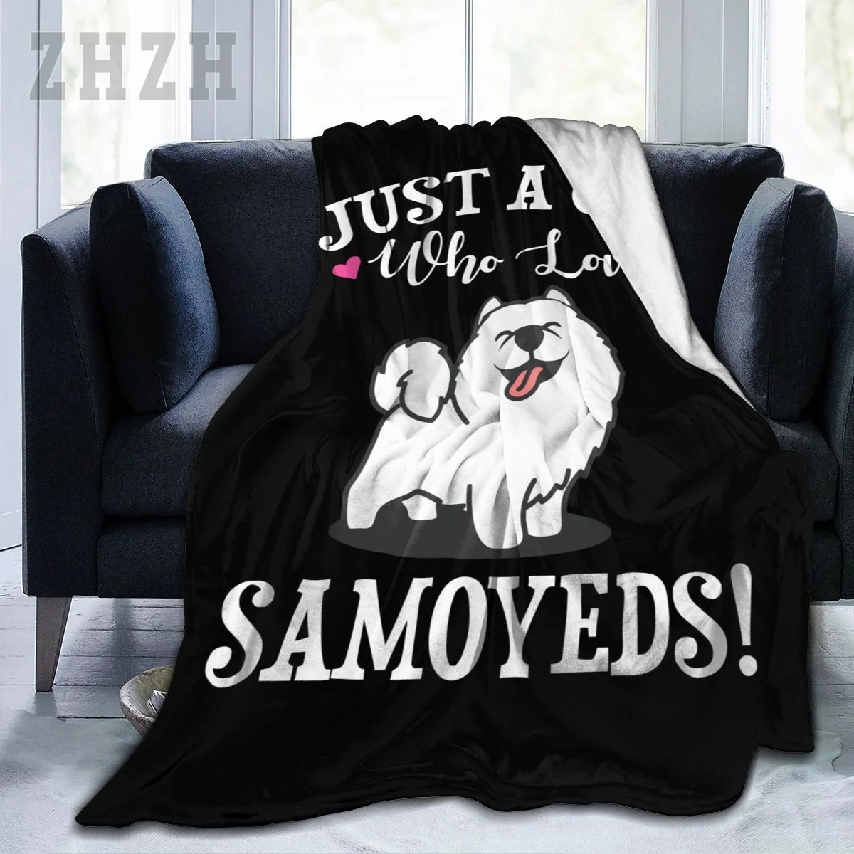 Blanket Samoyed Just A Girl Who Love Flannel Multifunction Outdoor Camping Sofa Cover Keep Warm