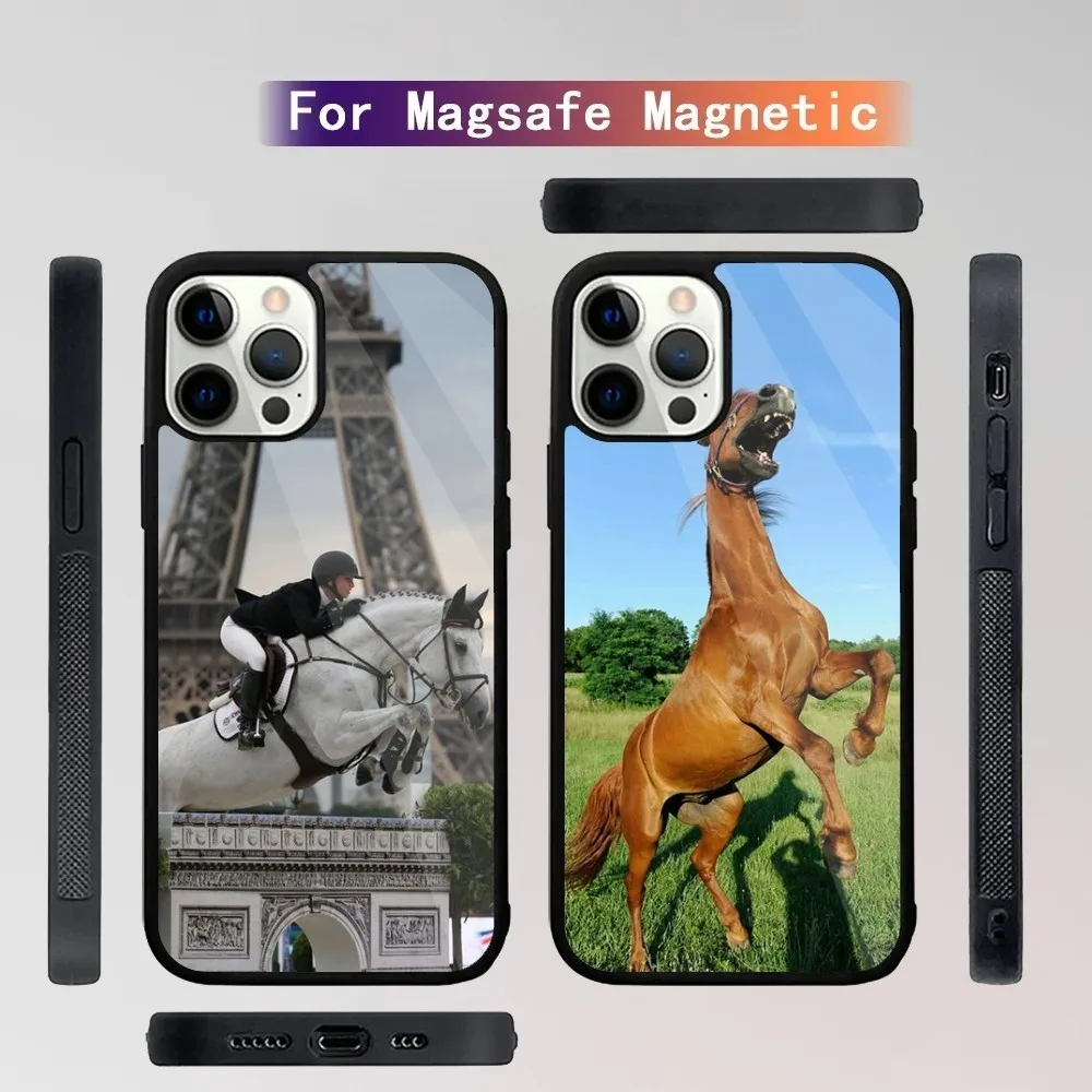 Competition Equestrian Horse  Phone Case For iPhone 15,14,13,12,11,Plus,Pro,Max Mini Magsafe Magnetic Wireless Charging