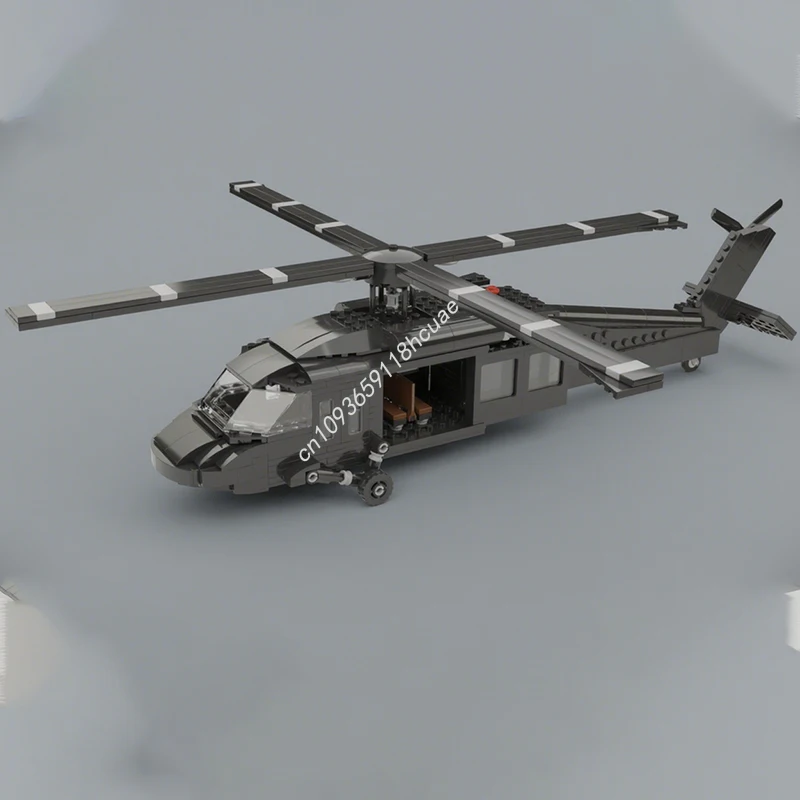 545 pz MOC Black Hawk Elicottero Legoland Aeroporto Building Blocks Regalo Di Natale Avanzato FAI DA TE Creativo Perfetto Entusiastico