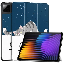 Magnetic Case For Xiaomi Pad 7 Pad7 Pro 11.2inch Tri-Folding Stand PU Leather Tablet Cover Funda for Xiaomi Pad7 7Pro 2024 Case