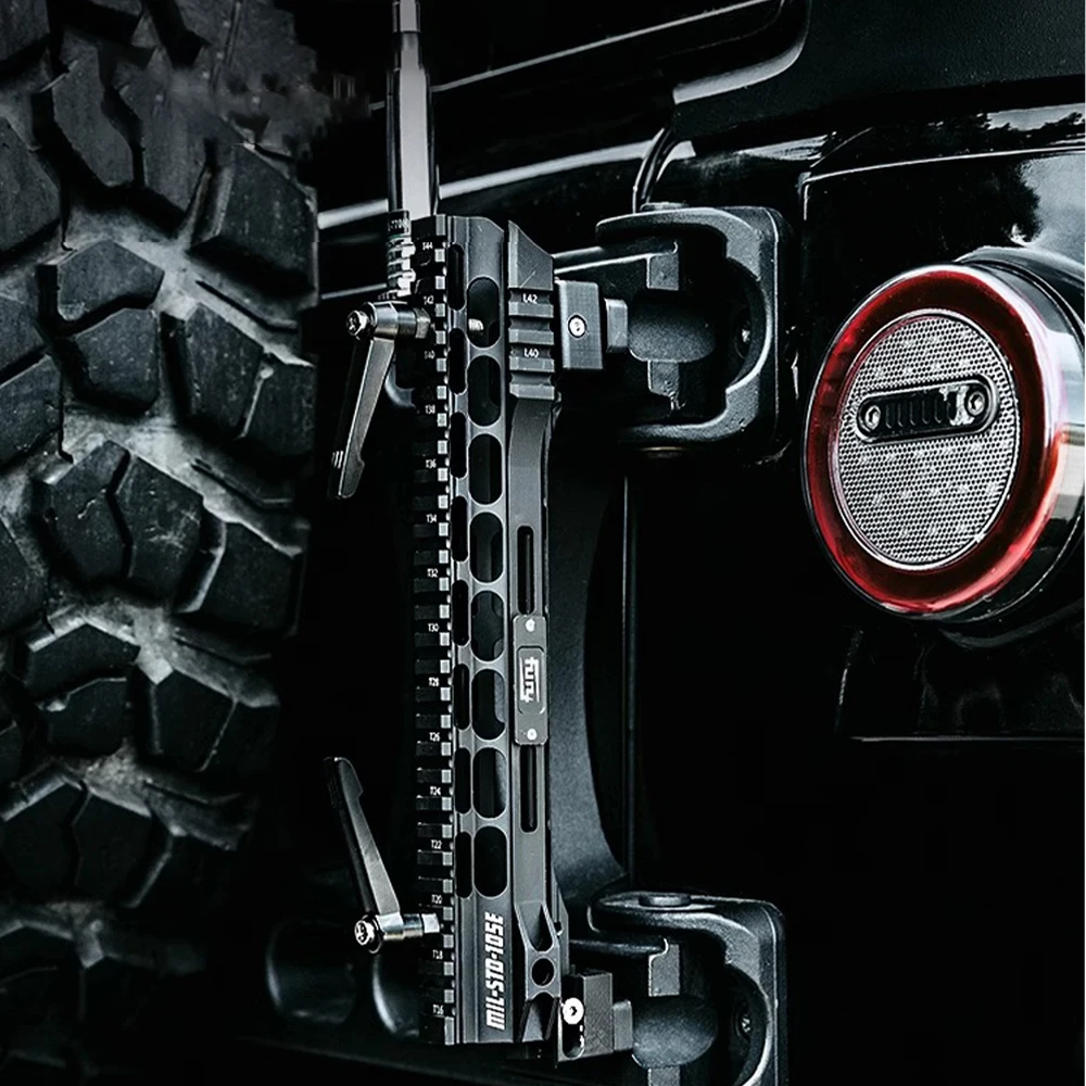 Lantsun F2014 Flag Pole Holder Aluminum Alloy Multi-Function Flagpole Antenna Bracket for Jeep for Wrangler JK/JL