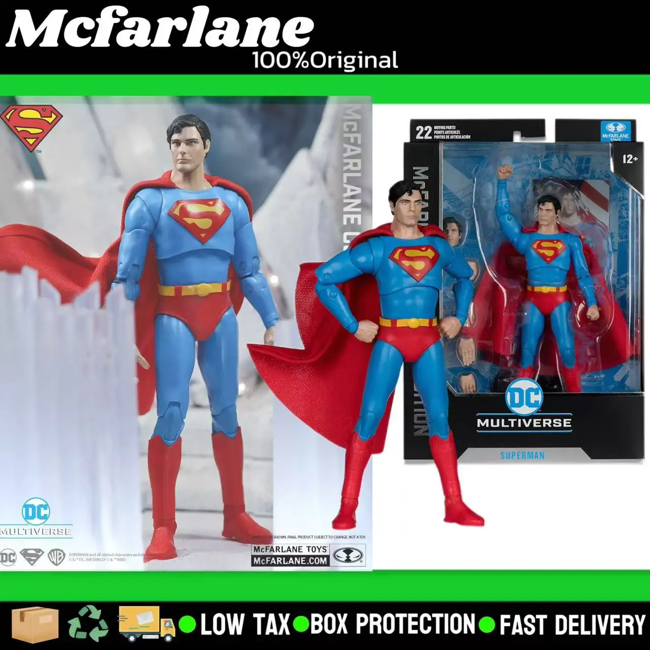 New McFarlane DC Superman: The Movie (1978) Collector Edition 7 inches Action Figure Model Collection Ornament Toys Gift