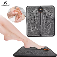 EMS Foot Massager Electric Tens Electrodes Terapia Masajeador Pie Mat Circulation Feet Reflexology Heal Deep Muscle Relax Salud