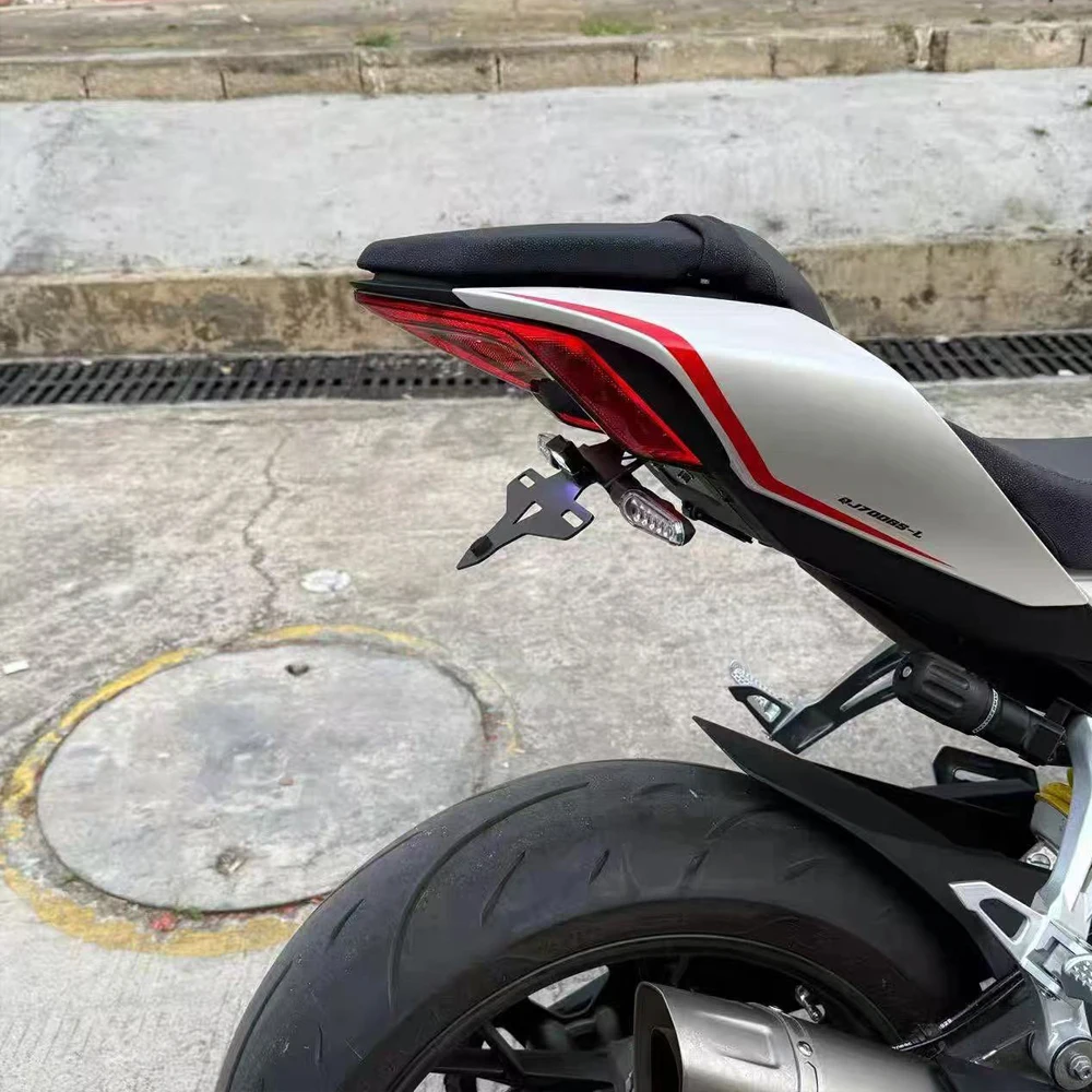 For QJMOTOR SRK600RS SRK800 Motorcycle Accessories License Plate Holder LED Light Tail Tidy Fender Eliminator Tail Tidy New view 2