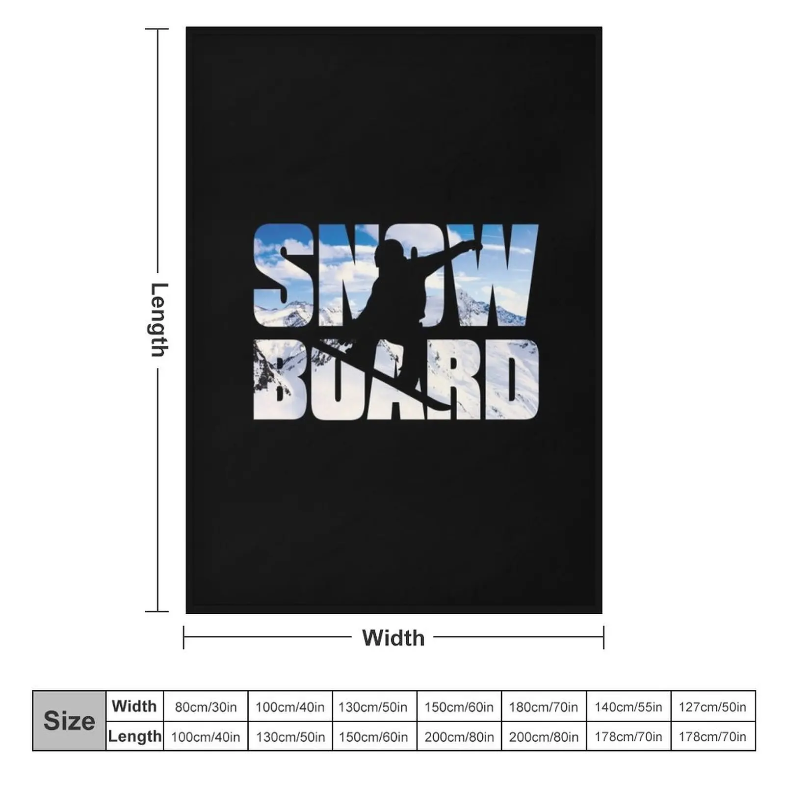 Snowboard Throw Blanket Polar Blankets For Sofas Custom Blankets