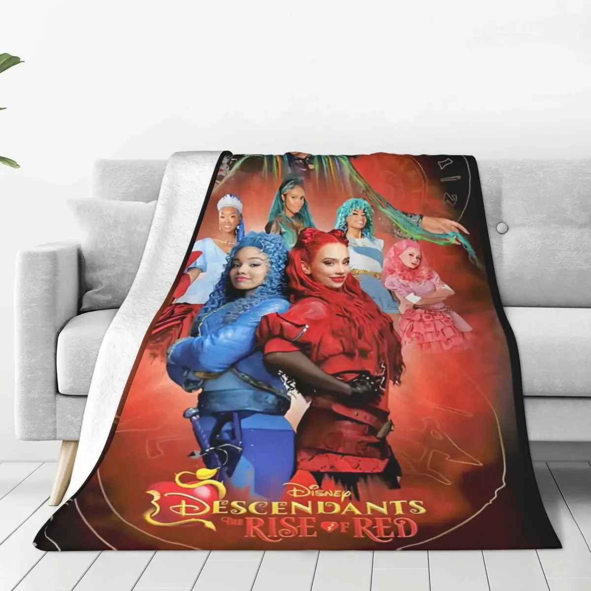 Descendants 4 The Rise Of Red Throw Blanket For Home Decor Soft Cozy Micro Fleece Blanket Amazing Gifts