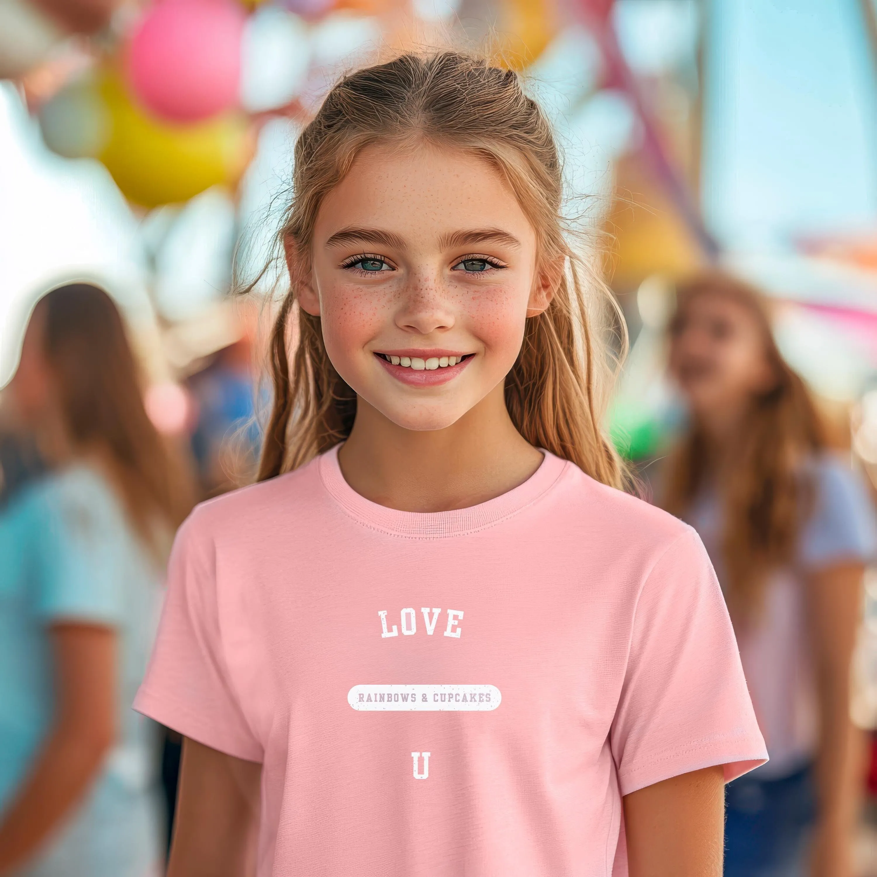 

Love U Rainbows Cupcakes T Shirt Funny College Parody Cute Casual for Her Shirtn Girls Students