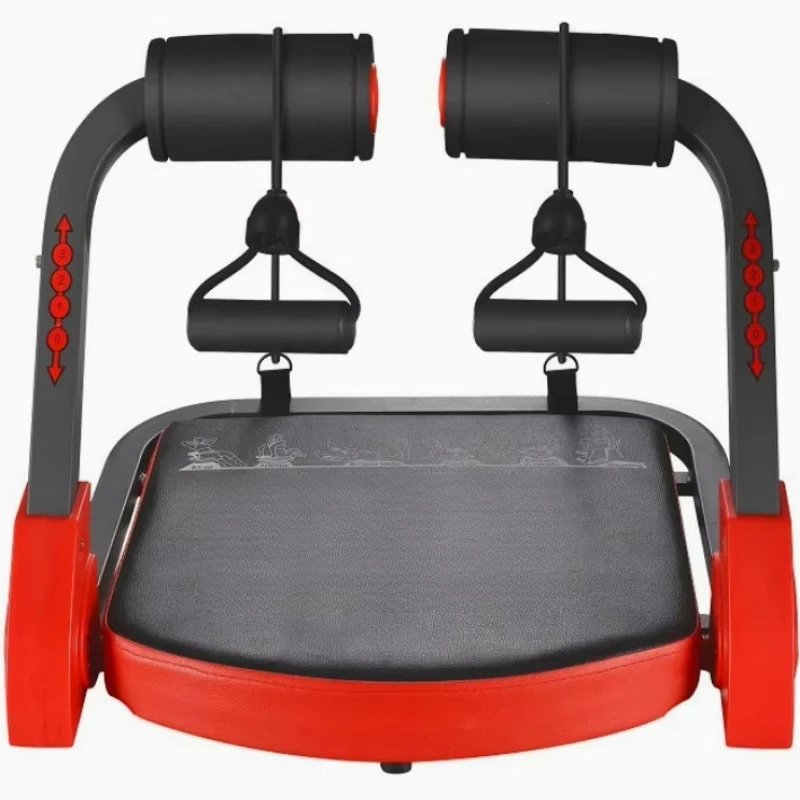 Multifunctional mechanical reformer with rowing machine and sit-up aids for abdominal fitness and home use