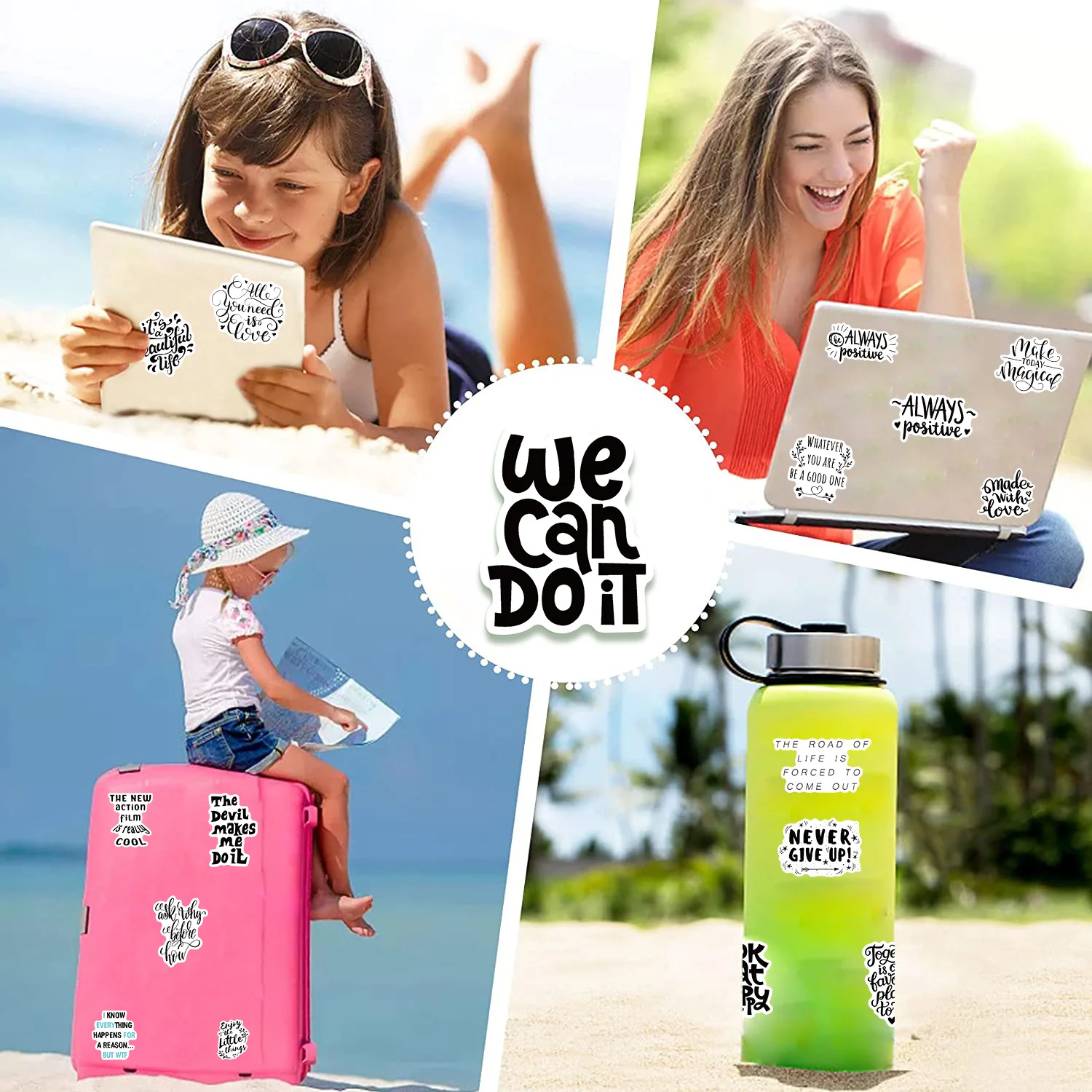 50PCS Aesthetic Pinterest Sticker Decoration Fashion Harajuku Laptop Luggage Creative Wall Bar Decor Streetwear Creative Sticker image 6