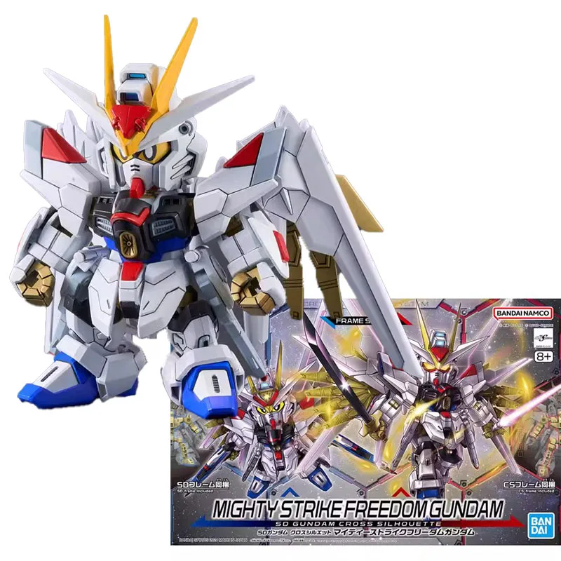

Bandai Original Anime SDCS 1/144 MIGHTY STRIHE FREEDOM GUNDAM Assembly Model kit Action Figure Toys For Kids Collectible Gift
