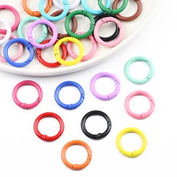 2~20pcs 25mm Colourful Lacquer Ring Lobster Clasp Keychain Chain Connector For DIY Jewelry Bracelet Necklace Accessories