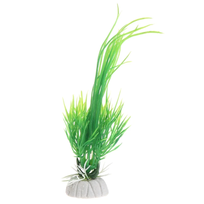 Plastic Water Plant for Aquarium Artificial Grass Plant Ornaments 5 Inch