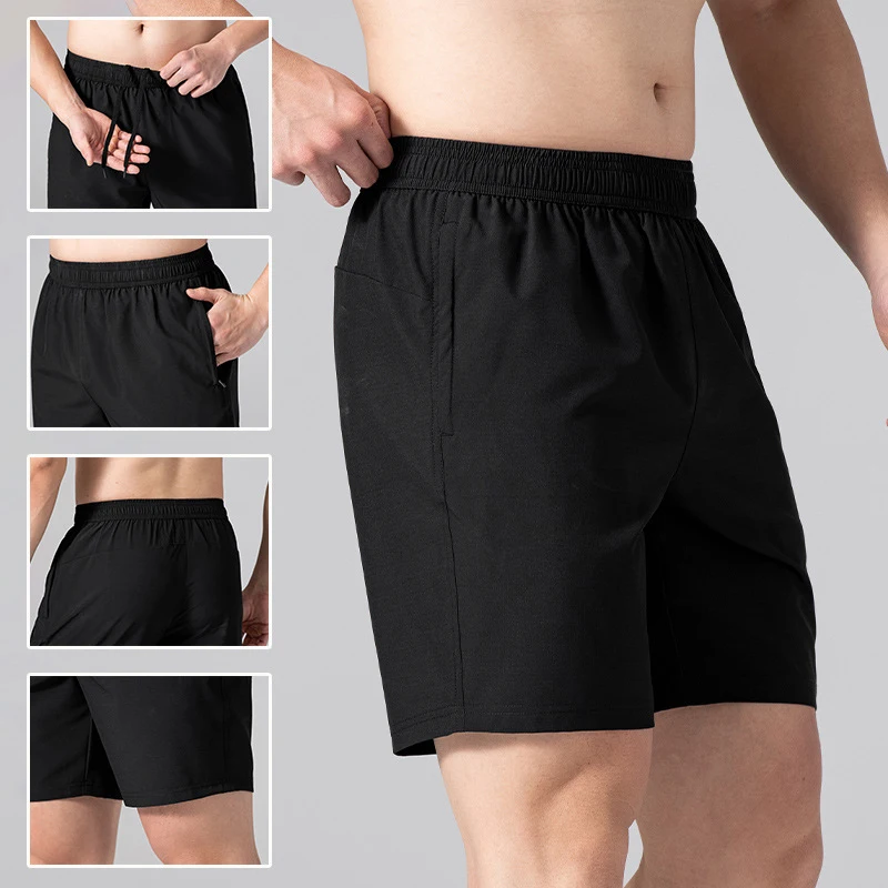 

Single-piece casual loose men's solid color quick-dry breathable sports shorts for summer, beach, tennis, and fitness