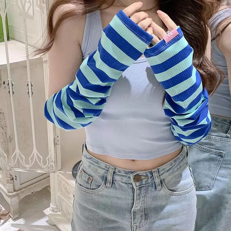 ครีมกันแดดขี่จักรยานแขนแขนผ้าไหมน้ําแข็งลายฤดูร้อน Anti UV วิ่งขี่จักรยานแขนกีฬากลางแจ้ง Sun Protection แขนอุ่น