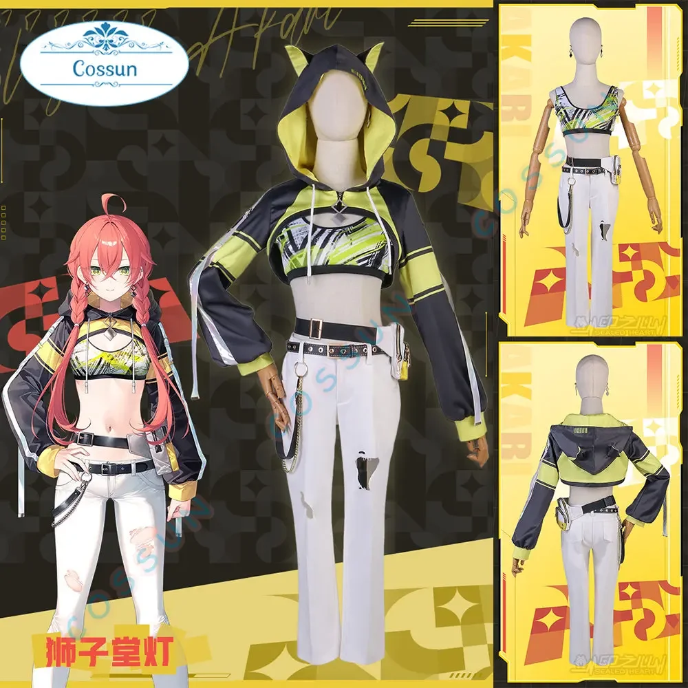 VTuber NIJISANJI Shishido Akari Cosplay Costume Halloween Uniform Female Activity Party Role Play Clothing Anime Game