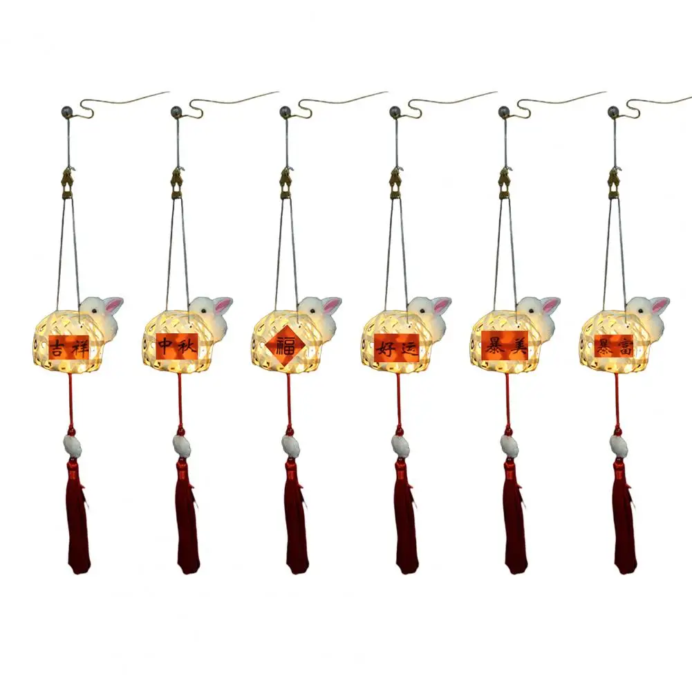 Diy Lantern Material Bag Chinese Style Lantern Diy Cartoon Rabbit Lantern Kit for Mid-autumn Spring Festivals Decoration Create