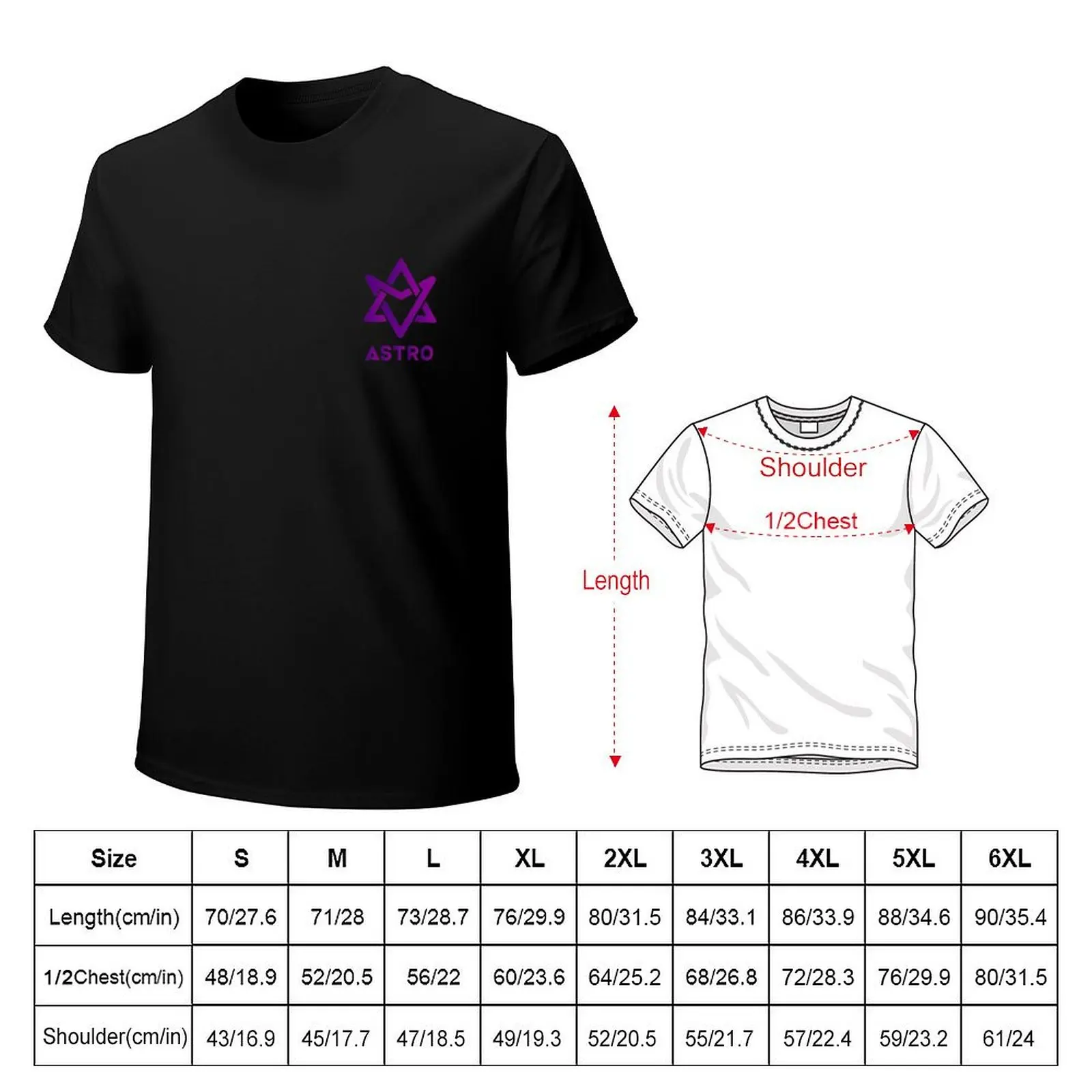 ASTRO Vivid Plum Space Violet T-Shirt Casual Loose Fit Summer Tee Shirt