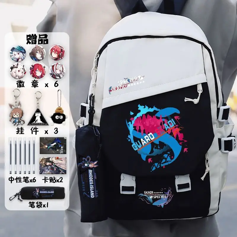 Arknights Anime Collaboration For Men And Women, Large Capacity Two-Dimensional Amiya Game Merchandise Student Backpack A
