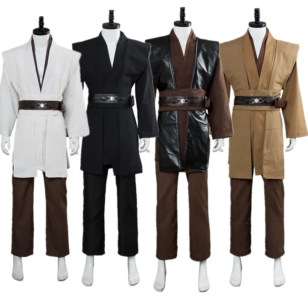 Halloween Jedi Cosplay Costume Fantasia Men Anakin Uniform Clothes Movie Space Battle Adult Cloak Outfit Party Carnival Suit