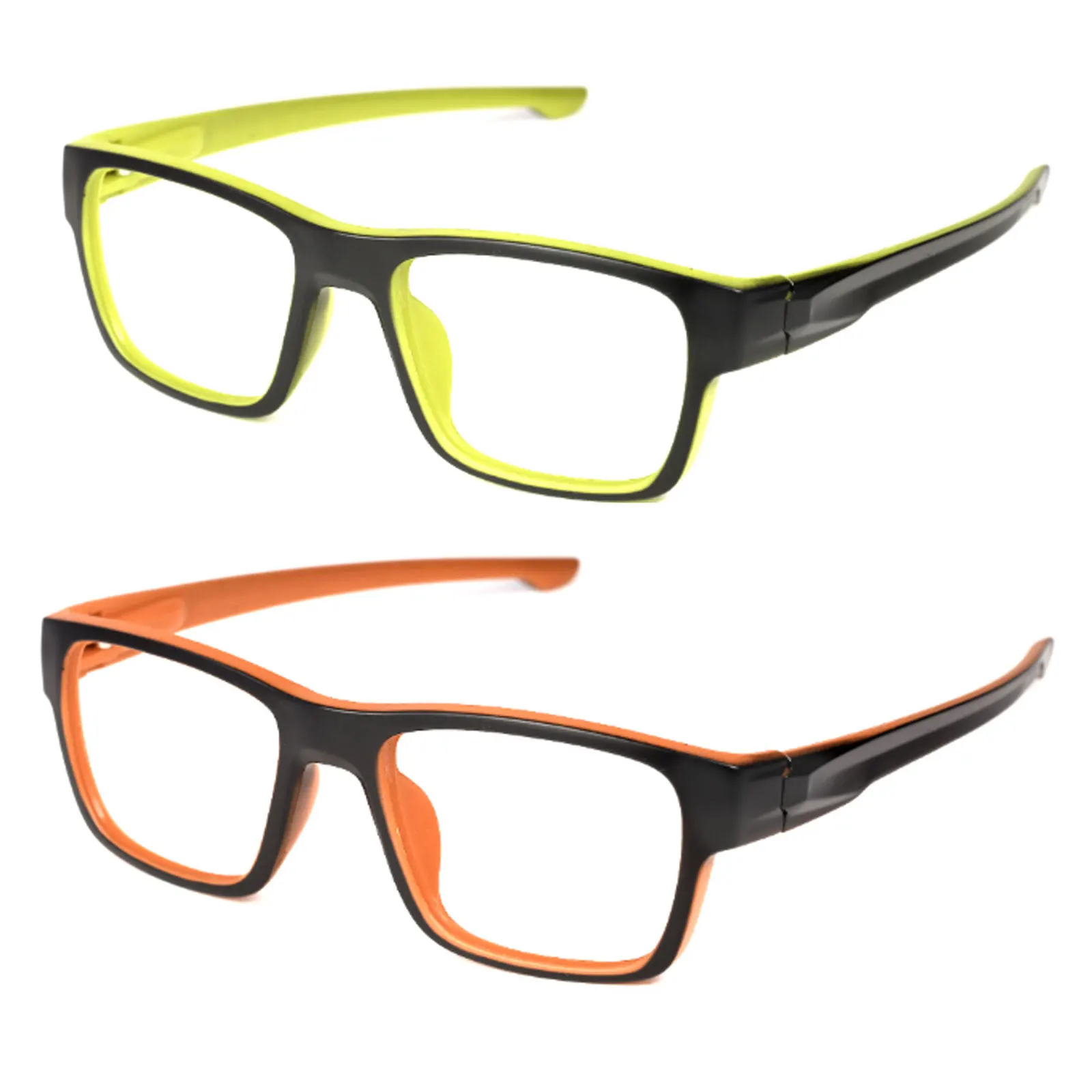 2 Pack Sports Reading Glasses for Men Women, TR90 Anti Blue Light Square Readers, Lightweight Unbreakable Frame (+1.0~+3.0)