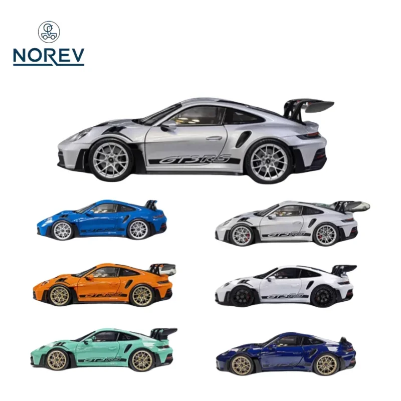 1:18 Porsche 911 992 GT3 RS 2022 alloy simulation static model, children's collection toys, holiday gifts for children.