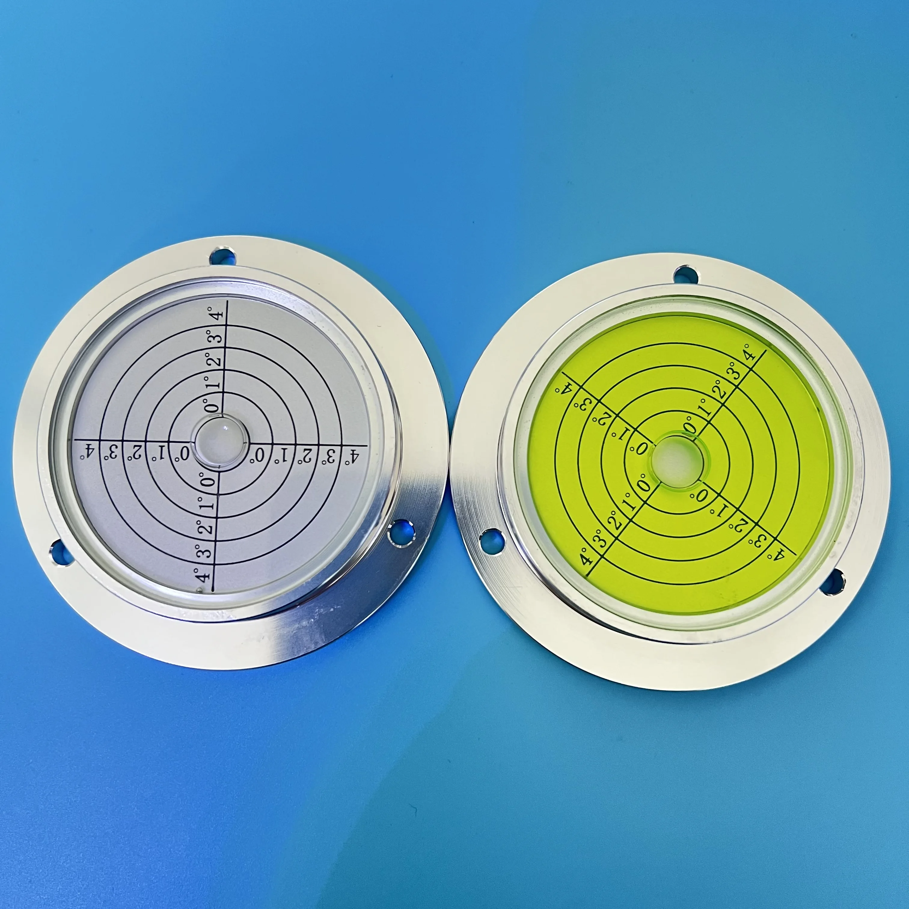 METAL Colorful Spirit Level Bubble Vial Liquid Bubble Small Level Metal Spirit Bubble Level with Flange