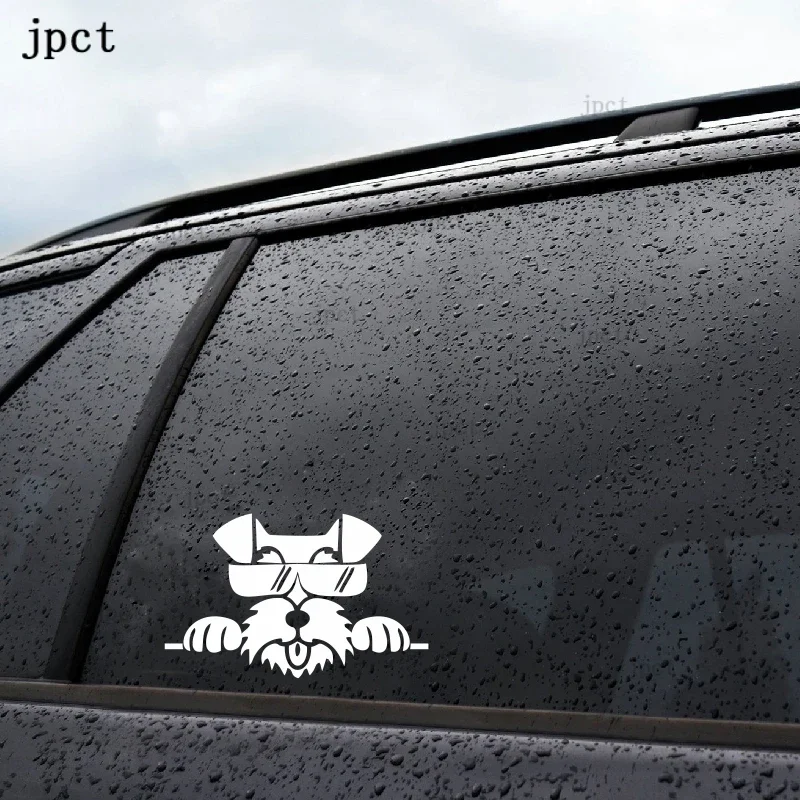 Jpct personalized decorative car decal for Standard Schnauzer Dog label custom self modeling car waterproof sticker 15cmx12cm